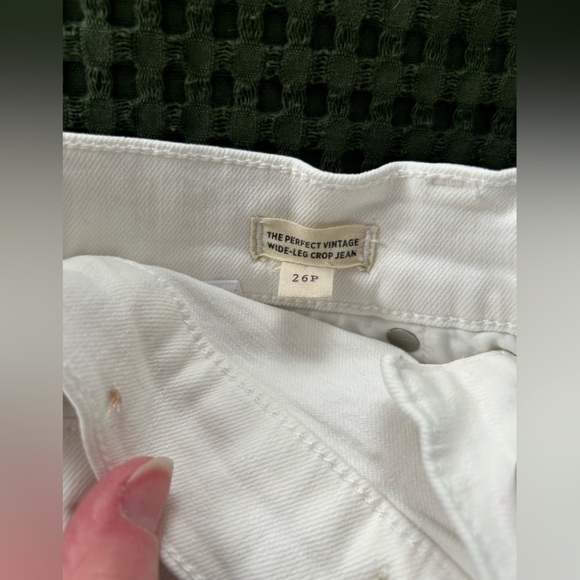 Madewell The Perfect Vintage Wide-Leg Crop Jean in Tile White | 26P - Picture 9 of 12